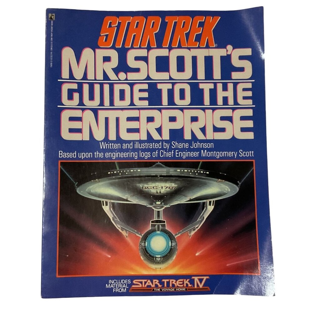 Vtg Star Trek Mr Scotts Guide To The Enterprise Paperback Shane Johnson 1987